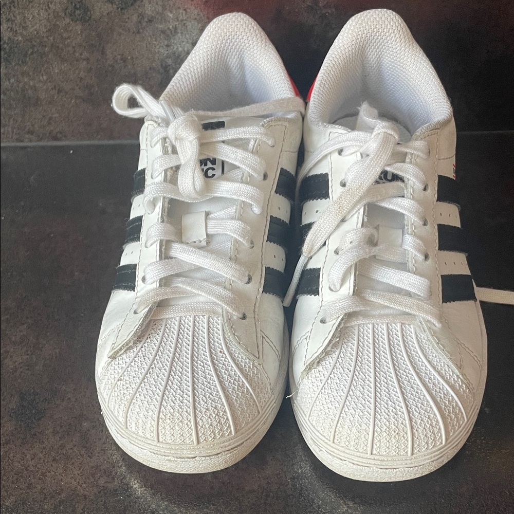 Adidas Kids White and Black Sneakers size 13